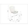 Manhattan Comfort Madeline Chair, Silver and White, PK2 2-197AMC2